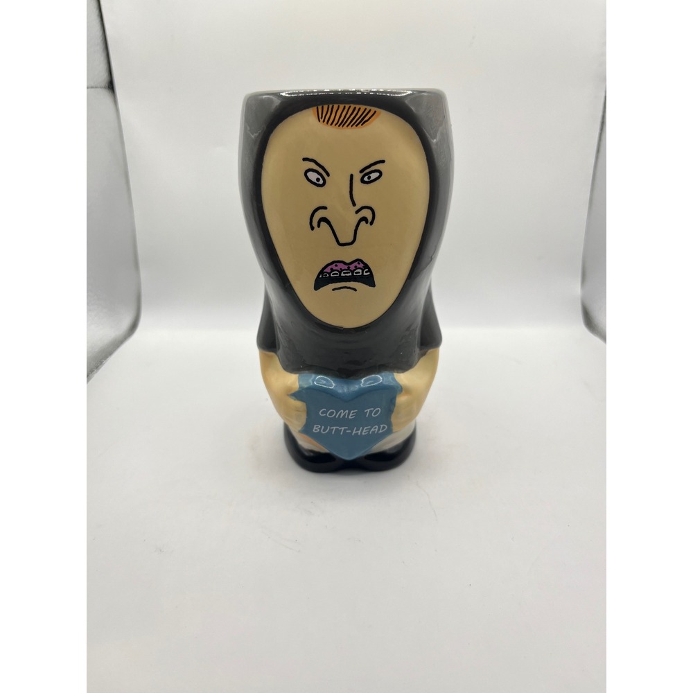 Beavis Butt Head‎ Ceramic Mug Blue Handle "Come To Butt Head" Coffee Cup